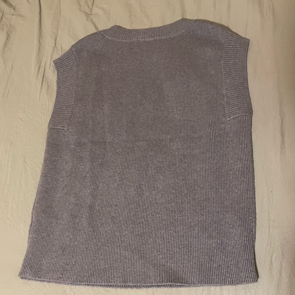 Cyrus gray/purple cable knit vest - Picture 2 of 6